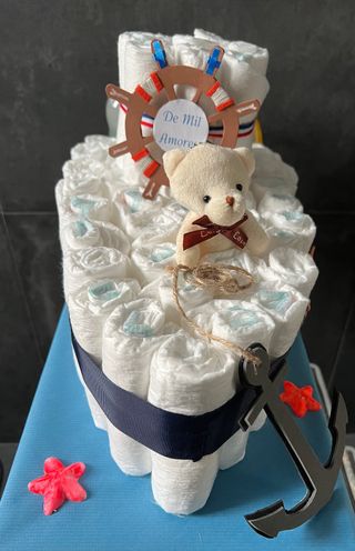 Tarta Barco Pañales