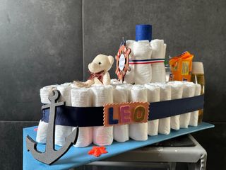 Tarta Barco Pañales