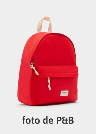 (NUEVA) Mochila ligera roja 100% algodón Pull&Bear