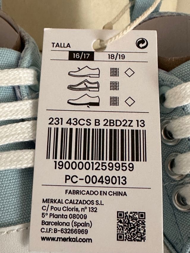 Zapatos tipo converse