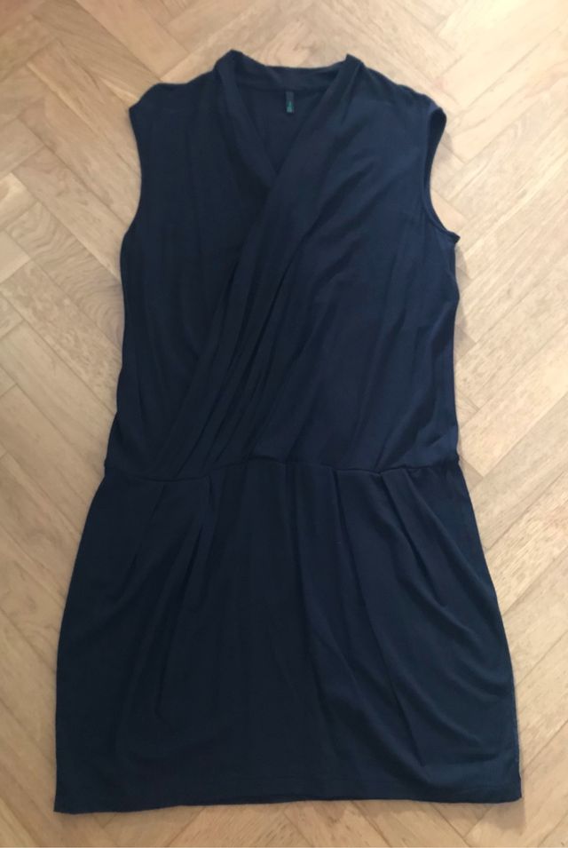 Vestido negro de algodón