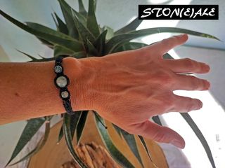 Bracciale in macrame con fluorite