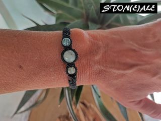 Bracciale in macrame con fluorite