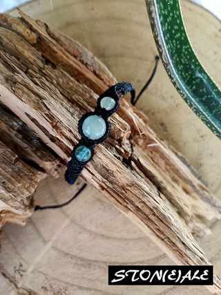 Bracciale in macrame con fluorite