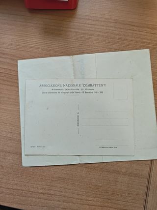 Cartolina commemorativa mussolini