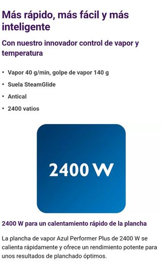 Plancha philips 2400w + protector