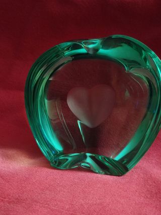 fermacarte cuore  nel cristallo