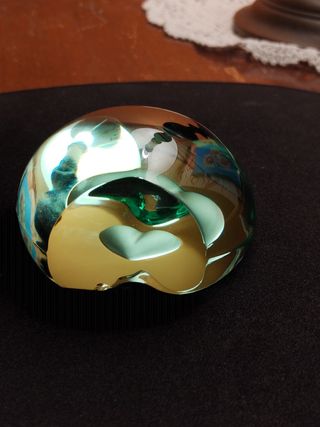 fermacarte cuore  nel cristallo