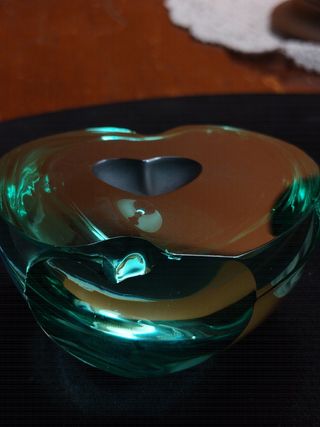 fermacarte cuore  nel cristallo