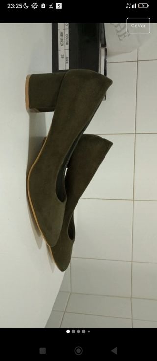 Zapatos de tacón verdes