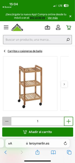 carrito madera auxiliar