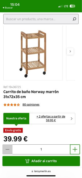 carrito madera auxiliar
