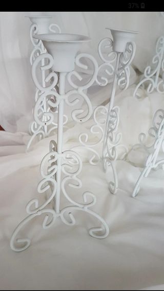 7 candelabri h25cm in ferro per matrimonio