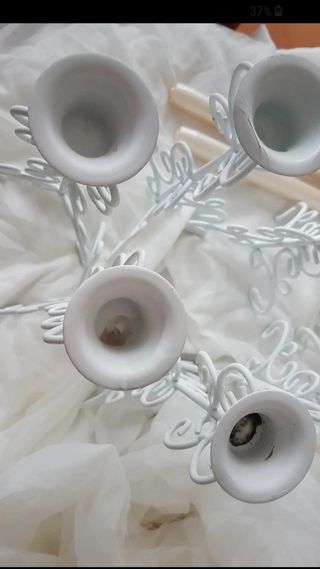 7 candelabri h25cm in ferro per matrimonio