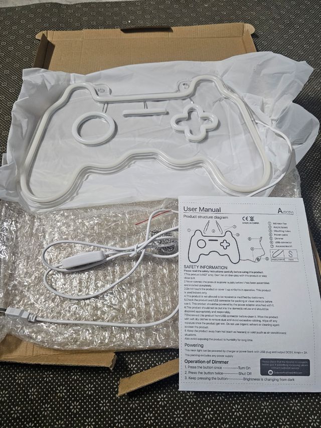 Neón mando de juego