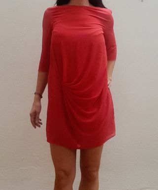 Vestido ZARA BASIC talla M rojo