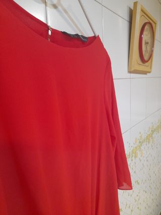 Vestido ZARA BASIC talla M rojo