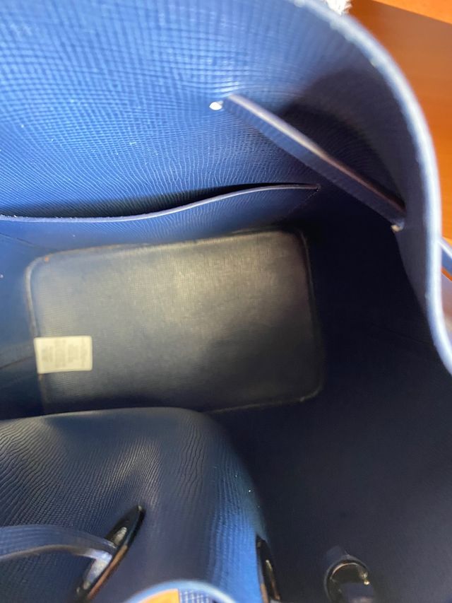 borsa blu navy a secchiello