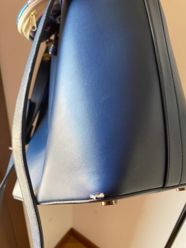 borsa blu navy a secchiello