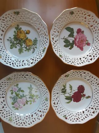 Colección completa 12 platos Les Roses Classiques