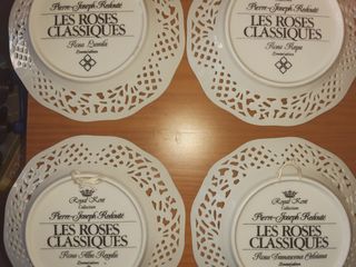 Colección completa 12 platos Les Roses Classiques