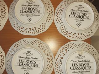 Colección completa 12 platos Les Roses Classiques
