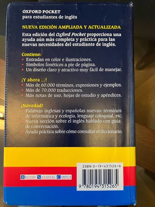 Diccionario Oxford Pocket español-inglés