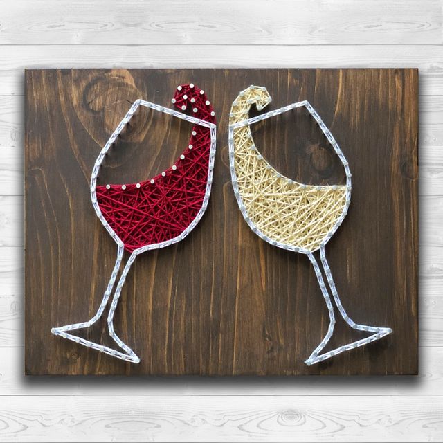 Cuadro hilos y clavos - handmade