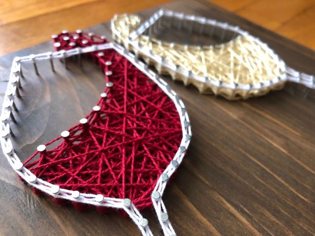Cuadro hilos y clavos - handmade