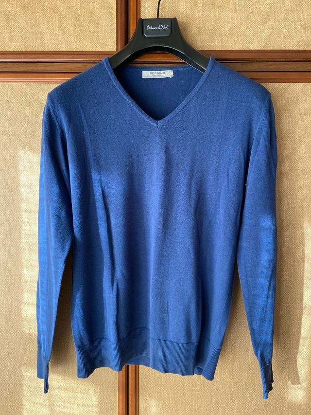 Sorbino Maglione a V da uomo blu taglia S