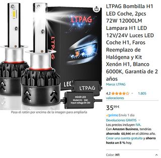 Bombillas Led coche H7 H1