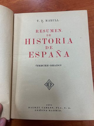 Libro Resumen de historia de España