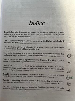 Temario oposiciones Secundaria Economía