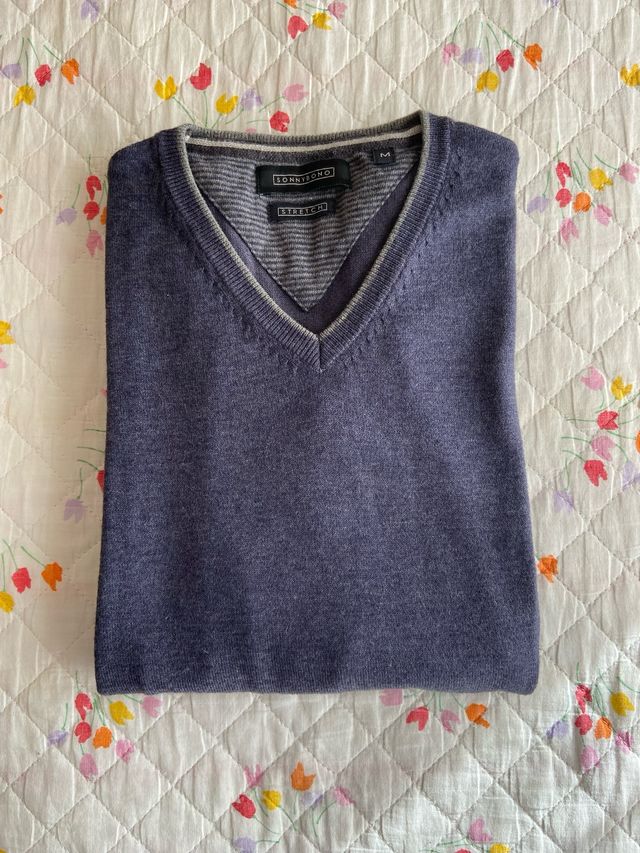 Sonny Bono Maglione a V da uomo taglia M