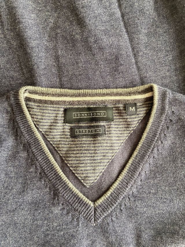 Sonny Bono Maglione a V da uomo taglia M