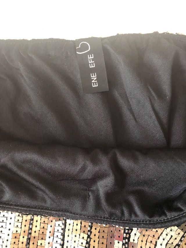 falda lentejuelas en tonos dorados