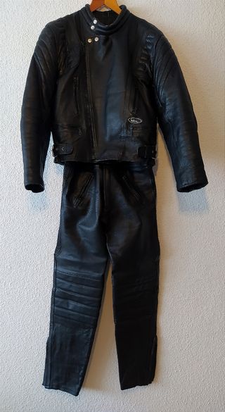 Traje mono de cuero moto