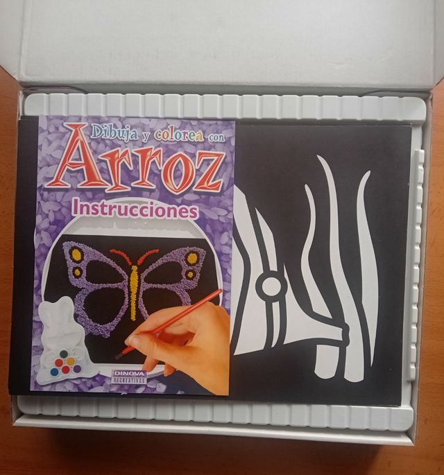 Juego de pintar con arroz