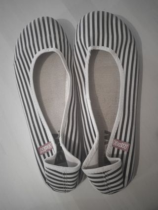 Zapatillas manoletinas a rayas marineras💙