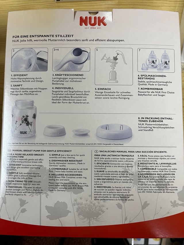 nuk extractor de leche manual