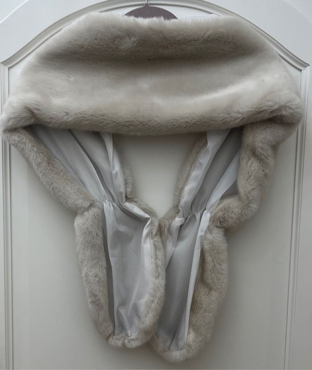 Stola coprispalla ecopelliccia bianca tg S