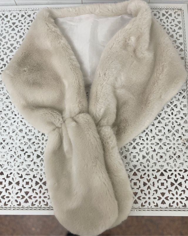 Stola coprispalla ecopelliccia bianca tg S