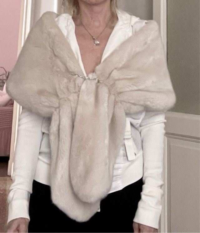 Stola coprispalla ecopelliccia bianca tg S