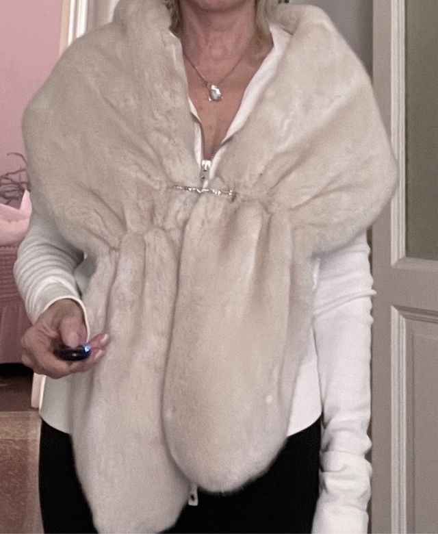 Stola coprispalla ecopelliccia bianca tg S