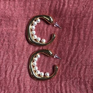 Pendientes aro perlas