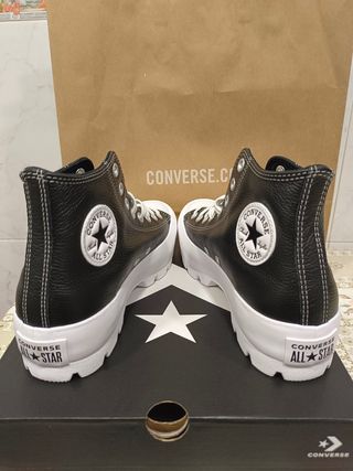 Converse plataforma leather