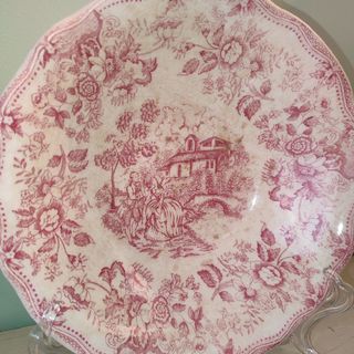 Dos Platos Ingleses Rosa