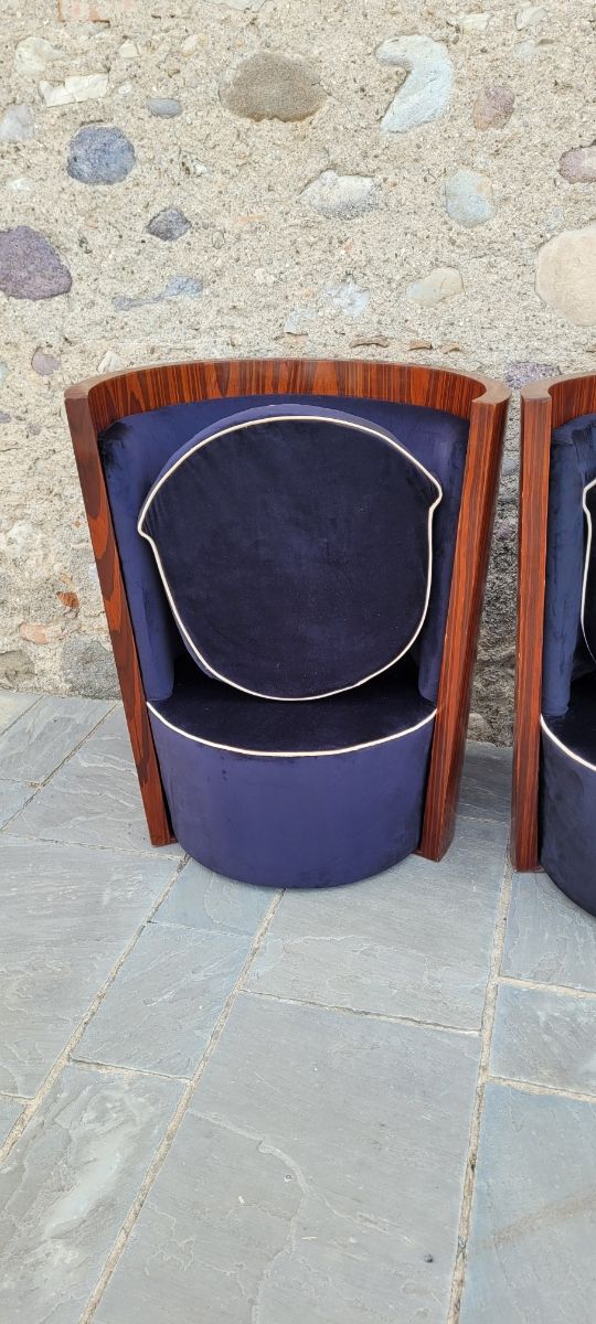 Poltrone artdeco art novou design modernariato Vin