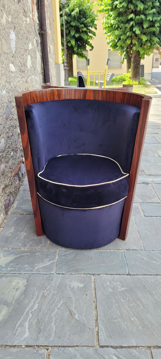 Poltrone artdeco art novou design modernariato Vin