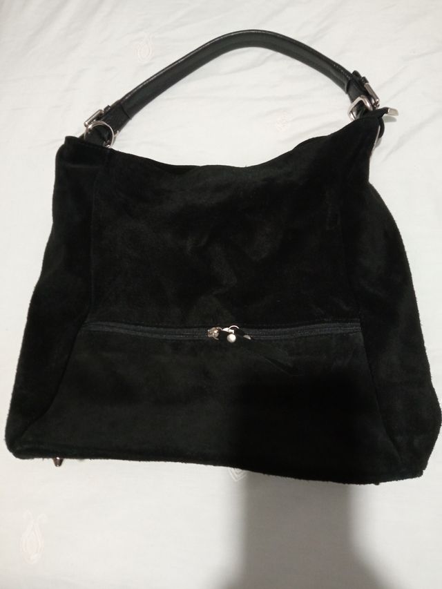 Bolso de piel de ante
